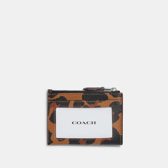 NWT Coach Outlet Mini Skinny Id Case With Leopard Print - Picture 2 of 3
